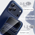 Silicone Case for iPhone 17 Pro Dark Blue Shockproof Soft Touch Protective Cover by Merch Section