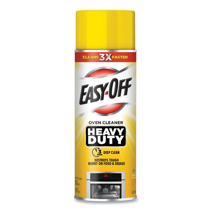 EASY-OFF Heavy Duty Oven Cleaner, Fresh Scent, Foam, 14.5 oz Aerosol Spray, 6/Carton