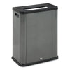 Rubbermaid Elevate Decorative Refuse Container, Landfill, 23 gal, 25.14 x 12.8 x 31.5, Pearl Dark Gray