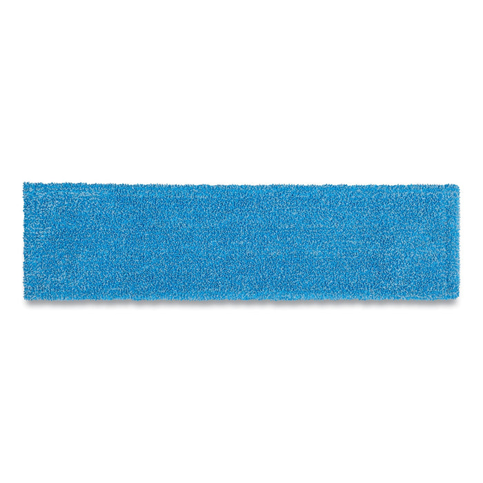 Rubbermaid Adaptable Flat Mop Pads, Microfiber, 19.5 x 5.5, Blue