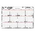 Blue Sky Analeis Laminated Erasable Wall Calendar, Floral Artwork, 36 x 24, White/Black/Coral Sheets, 12-Month (Jan to Dec): 2023