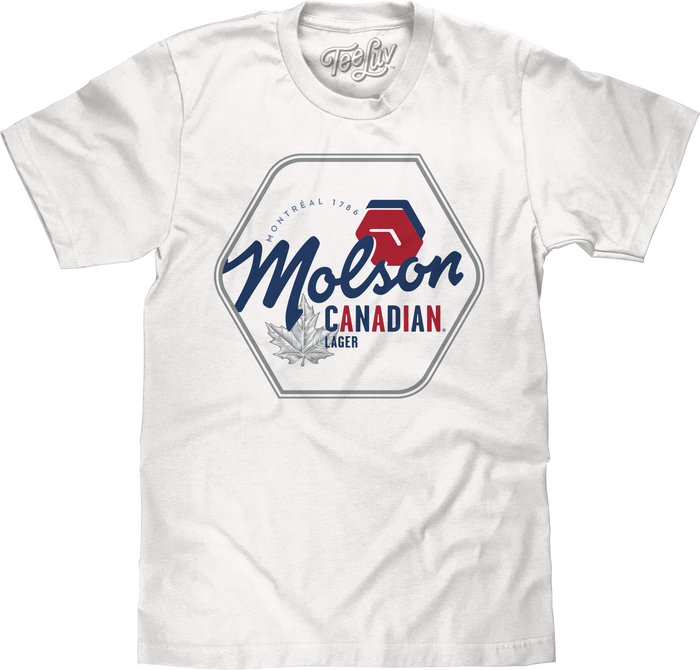 Molson Canadian Beer T-Shirt - White by Tee Luv