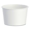 Dart Double Poly Paper Food Containers, 8 oz, 3.8" Diameter x 2.4"h, White, 50/Pack, 20 Packs/Carton
