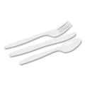 Dixie Combo Pack, Tray with White Plastic Utensils, 56 Forks, 56 Knives, 56 Spoons, 6 Packs