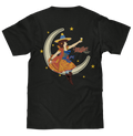 Miller High Life Girl in The Moon Beer Logo T-Shirt - Vintage Black by Tee Luv