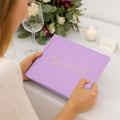 &And Per Se Purple Wedding Guest Book Hardcover Memory Keepsake Album by Deal US