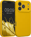 Slim TPU Silicone Case for iPhone 17 Pro Radiant Yellow Soft Touch Cover
