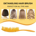 CANDYBRUSH Hair Brush Vented Leaf Form Soft TPEE Mango Scented Orange Large by Deal US