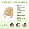 Maforsoon Clip in Bangs Fake Bangs for Women Medium Yellow Straight Hair by Deal US