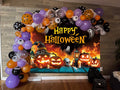 Happy Halloween Backdrop Ghost Pumpkin Flame Haunted House Party Banner 6x4FT by Deal US