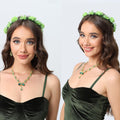 Xintorch Halloween Ivy Rave Leg Wraps Necklace Earrings Hairband Set Green by Deal US
