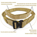 YouchingWld Belt V2 Adjustable Tactical Molle Belt Metal Buckle Khaki 36-46 by Deal US