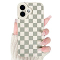 iPhone 16 Case - Cute Checkerboard Lattice Design with Vibrant Colors