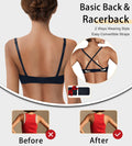 ZYQEXA Wireless Seamless Plunge Bra Black Racerback Size 38C by Deal US