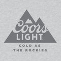 Coors Light Beer Cold as the Rockies Mountain Logo T-Shirt - Athletic Heather Gray by Tee Luv