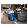 Rubbermaid Brute Recycling Rollout Container, Square, 50 gal, Blue