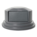 Rubbermaid Round BRUTE Dome Top Lid for 55 gal Waste Containers, 27.25" Diameter, Gray