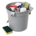Rubbermaid 10 Quart Plastic Utility Pail, Plastic, Gray, 10.5" dia