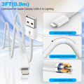 Eettvekd Carplay USB A Cable Compatible iPhone 14 13 12 3FT by Deal US