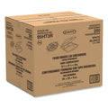 Dart Foam Hinged Lid Containers, 3-Compartment, 9.25 x 9.5 x 3, White, 200/Carton