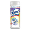 LYSOL Dual Action Disinfecting Wipes, 7 x 7.5, Citrus, White/Purple, 35/Canister, 12 Canisters/Carton
