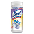 LYSOL Dual Action Disinfecting Wipes, 7 x 7.5, Citrus, White/Purple, 35/Canister, 12 Canisters/Carton
