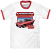 70s Chevrolet Camaro Z28 Ringer T-Shirt - White/Red