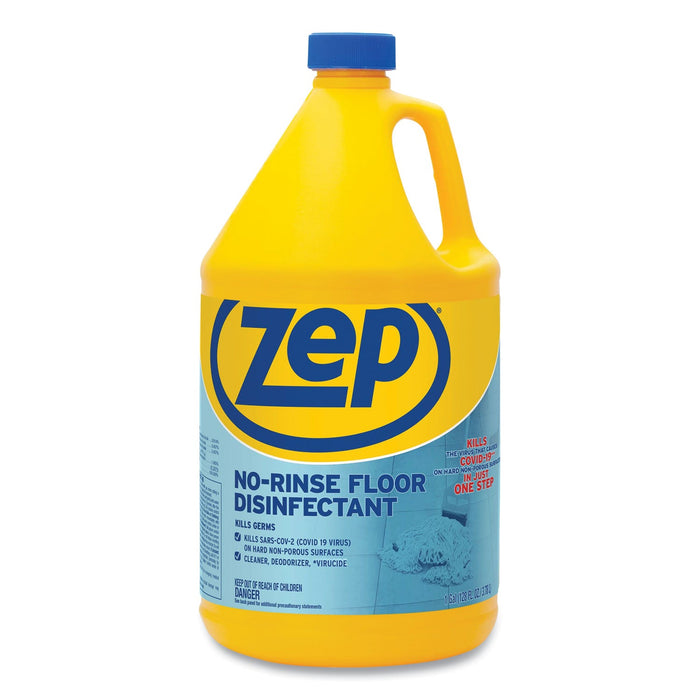 Zep Commercial No-Rinse Floor Disinfectant, 1 gal Bottle