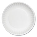 AJM Packaging Corporation White Paper Plates, 6" dia, 100/Pack, 10 Packs/Carton