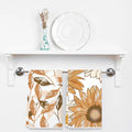 Lebsitey Orange Leaf Pattern Kitchen Towel Set of 4 24x16 Inch Polyester by Deal US