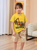 Funnycokid Big Brother Bulldozers Excavator Toddler Shirt Yellow Size 2-3T by Deal US