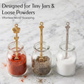 8 Pcs Mini Spoons & Tiny Metal Shovels for Home Kitchen, Small Scoops for Spices, Powders & Coffee, Mini Shovel Charms for DIY Crafts & Keychain Accessories