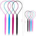 Topsy Tail Hair Tool Set, Ponytail Maker Loop Styling Tools, 2 Sizes, Multicolor, 8 Piece