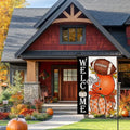 Decorhua Fall Garden Flag Burlap 12x18 Double Sided Football Pumpkin Orange by Deal US