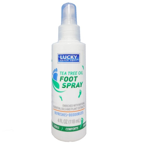 Lucky Super Soft Tea Tree Oil Foot Spray, 4 Oz by Pasteur Pharmacy