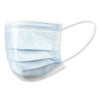 Boardwalk Three-Ply General Use Face Mask, Blue, 50/Box, 40 Boxes/Carton