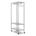 Alera Wire Shelving Garment Rack, 40 Garments, 48w x 18d x 75h, Silver