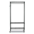 Alera Wire Shelving Garment Rack, 40 Garments, 48w x 18d x 75h, Black