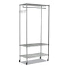 Alera Wire Shelving Garment Rack, 40 Garments, 48w x 18d x 75h, Silver