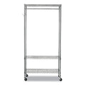 Alera Wire Shelving Garment Rack, 40 Garments, 48w x 18d x 75h, Silver