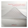 deflecto Antimicrobial Chair Mat, Medium Pile Carpet, 60 x 46, Rectangular, Clear