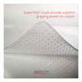 deflecto Antimicrobial Chair Mat, Medium Pile Carpet, 48 x 36, Lipped, Clear
