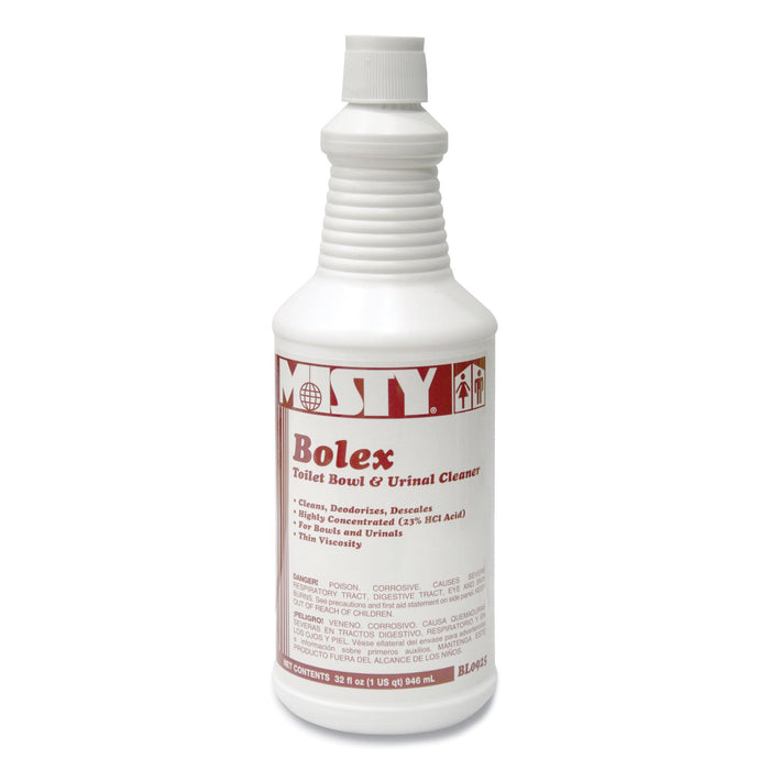 Misty Bolex 23 Percent Hydrochloric Acid Bowl Cleaner, Wintergreen, 32oz, 12/Carton