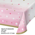 Creative Converting One Little Star-Girl Plastic Table Cover 54x102 Pink Gold by Deal US