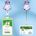 CHAONENG Funny Purple Ghost Nurse Badge Reel Retractable Clip Acrylic ID Holder by Deal US