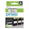 DYMO D1 High-Performance Polyester Removable Label Tape, 1" x 23 ft, Black on White