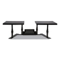 Allsop Metal Art ErgoTwin Dual Monitor Stand, 25.6 to 33.1 x 12.6 x 6.2 to 8.6, Black, Supports 20 lb/Shelf