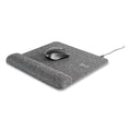 Allsop Powertrack Plush Wireless Charging Mouse Pad with Wrist Rest, 11.8 x 11.6, Gray