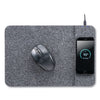 Allsop Powertrack Wireless Charging Mouse Pad, 13 x 8.75, Gray