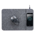 Allsop Powertrack Wireless Charging Mouse Pad, 13 x 8.75, Gray
